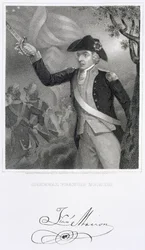 Portret generała Francisa Mariona w bitwie pod Eutaw Springs, 1781, rytowany przez Thomasa B. Welcha (1814-74) na podstawie rysunku Jamesa Bartona Longacre (1794-1869)